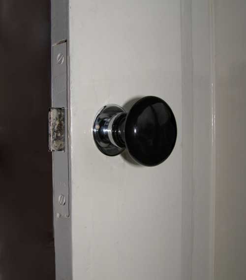 Black porcelain Doorhandle