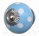 Porcelain doorknob polka dot red