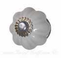 Porcelain doorknob - drawerknob white small